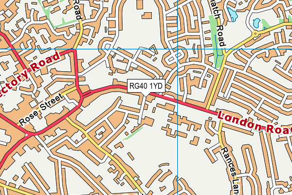 RG40 1YD map - OS VectorMap District (Ordnance Survey)