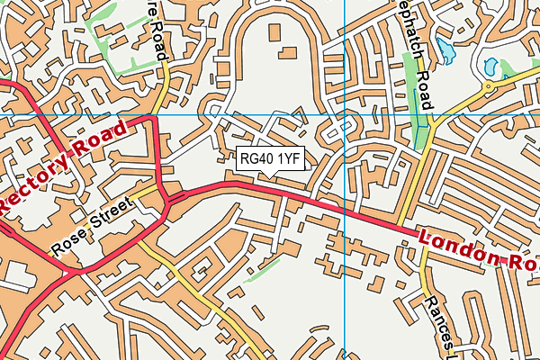 RG40 1YF map - OS VectorMap District (Ordnance Survey)