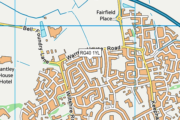 RG40 1YL map - OS VectorMap District (Ordnance Survey)