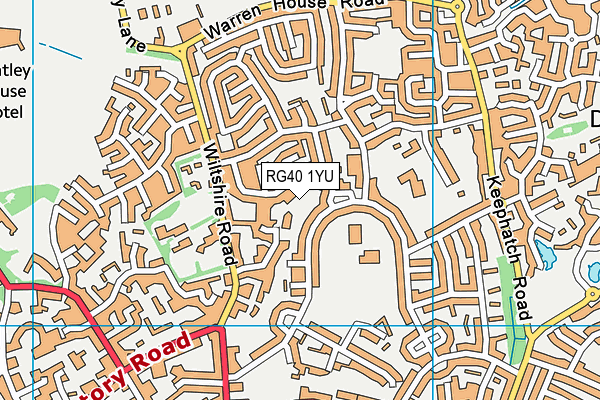 RG40 1YU map - OS VectorMap District (Ordnance Survey)