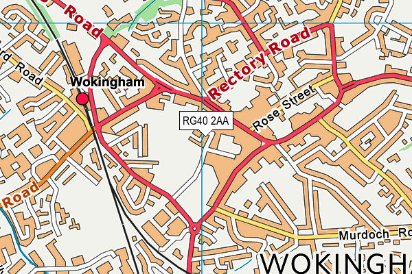 RG40 2AA map - OS VectorMap District (Ordnance Survey)