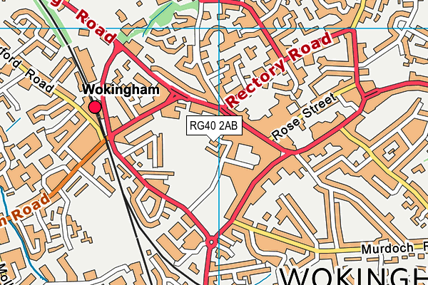 RG40 2AB map - OS VectorMap District (Ordnance Survey)