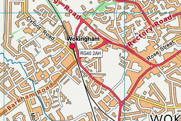 RG40 2AH map - OS VectorMap District (Ordnance Survey)