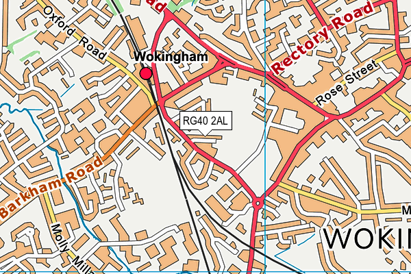 RG40 2AL map - OS VectorMap District (Ordnance Survey)