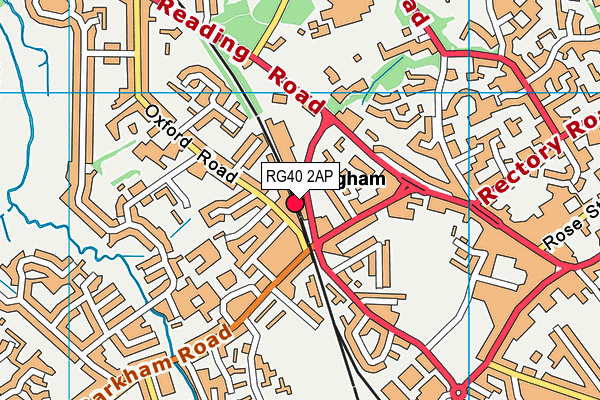 RG40 2AP map - OS VectorMap District (Ordnance Survey)