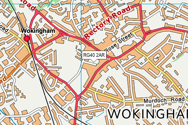 RG40 2AR map - OS VectorMap District (Ordnance Survey)