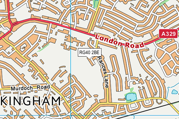 RG40 2BE map - OS VectorMap District (Ordnance Survey)