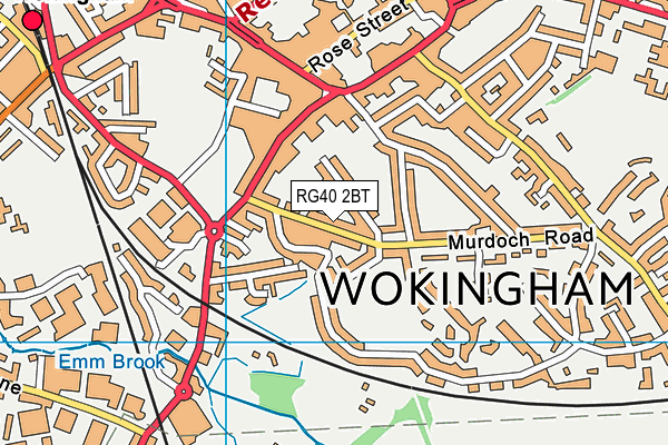 RG40 2BT map - OS VectorMap District (Ordnance Survey)