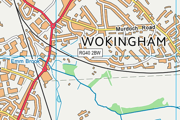 RG40 2BW map - OS VectorMap District (Ordnance Survey)