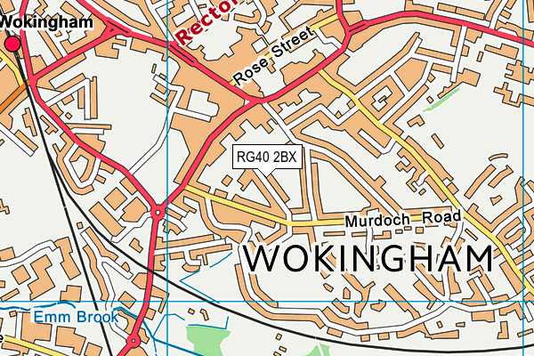 RG40 2BX map - OS VectorMap District (Ordnance Survey)