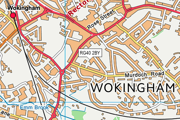 RG40 2BY map - OS VectorMap District (Ordnance Survey)