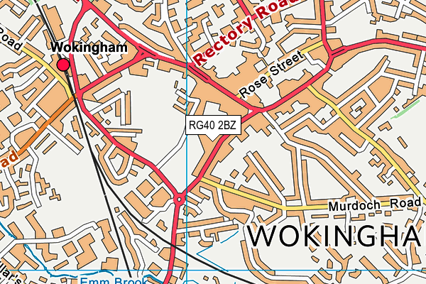 RG40 2BZ map - OS VectorMap District (Ordnance Survey)