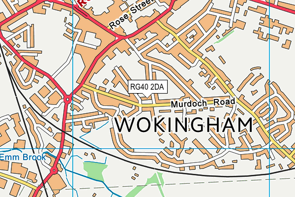 RG40 2DA map - OS VectorMap District (Ordnance Survey)