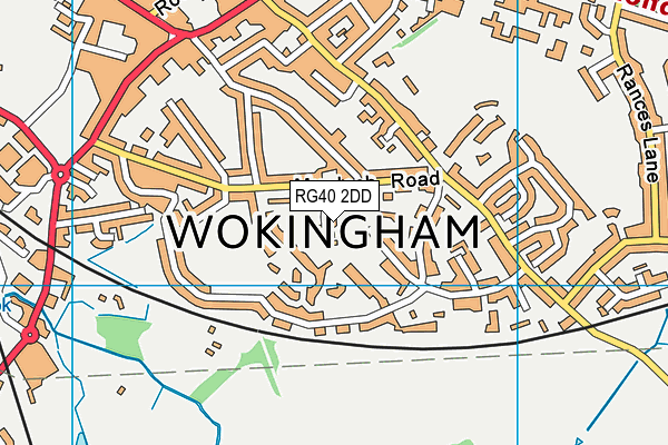 RG40 2DD map - OS VectorMap District (Ordnance Survey)