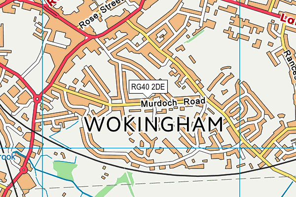 RG40 2DE map - OS VectorMap District (Ordnance Survey)