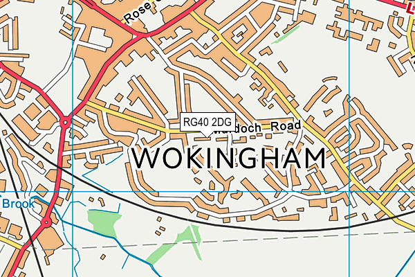 RG40 2DG map - OS VectorMap District (Ordnance Survey)