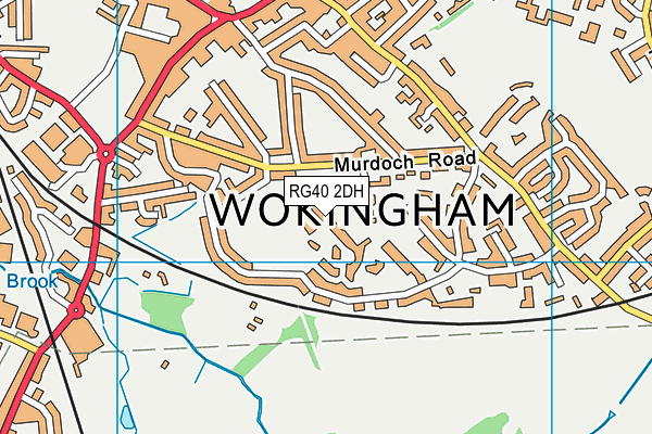 RG40 2DH map - OS VectorMap District (Ordnance Survey)