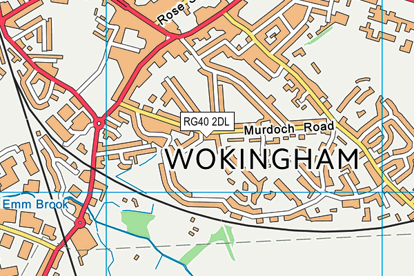 RG40 2DL map - OS VectorMap District (Ordnance Survey)