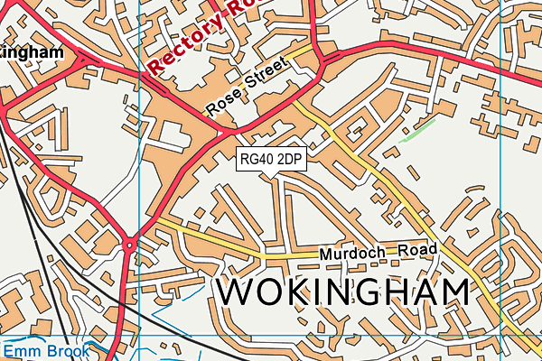 RG40 2DP map - OS VectorMap District (Ordnance Survey)