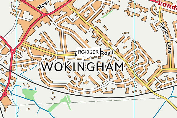 RG40 2DR map - OS VectorMap District (Ordnance Survey)