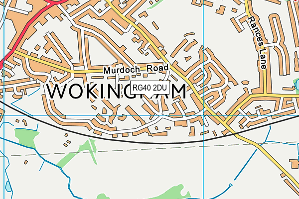 RG40 2DU map - OS VectorMap District (Ordnance Survey)