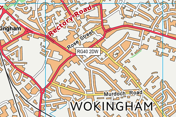 RG40 2DW map - OS VectorMap District (Ordnance Survey)