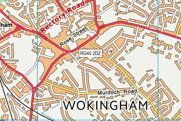 RG40 2DZ map - OS VectorMap District (Ordnance Survey)