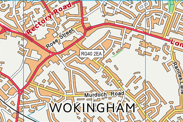 RG40 2EA map - OS VectorMap District (Ordnance Survey)