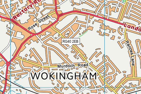 RG40 2EB map - OS VectorMap District (Ordnance Survey)