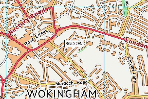 King George V Playing Field (Wokingham) map (RG40 2EN) - OS VectorMap District (Ordnance Survey)
