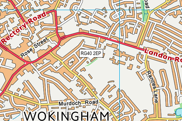 RG40 2EP map - OS VectorMap District (Ordnance Survey)