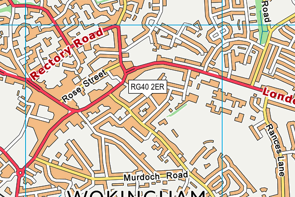 RG40 2ER map - OS VectorMap District (Ordnance Survey)