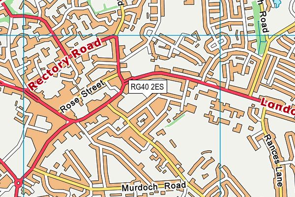 RG40 2ES map - OS VectorMap District (Ordnance Survey)