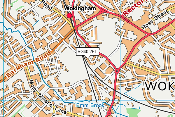 RG40 2ET map - OS VectorMap District (Ordnance Survey)