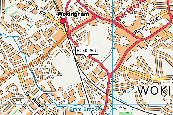 RG40 2EU map - OS VectorMap District (Ordnance Survey)