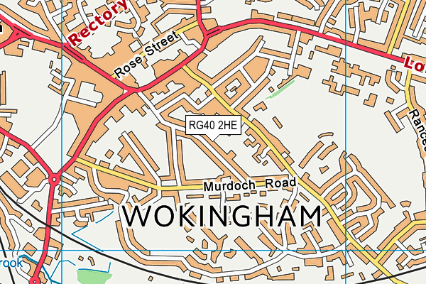 RG40 2HE map - OS VectorMap District (Ordnance Survey)