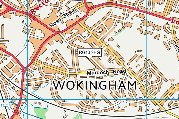 RG40 2HG map - OS VectorMap District (Ordnance Survey)