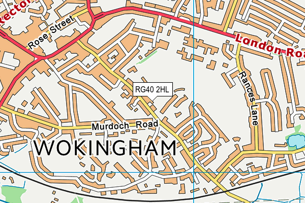 RG40 2HL map - OS VectorMap District (Ordnance Survey)