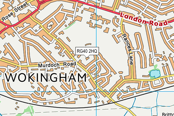 RG40 2HQ map - OS VectorMap District (Ordnance Survey)