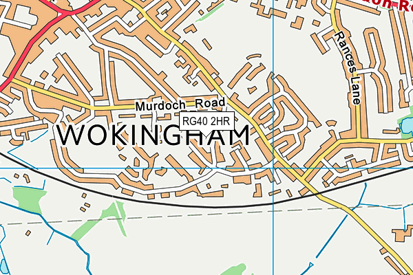 Chiltern Way Academy Wokingham map (RG40 2HR) - OS VectorMap District (Ordnance Survey)