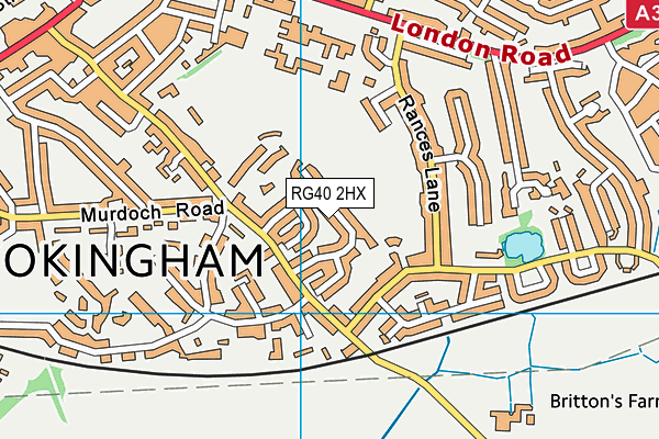 RG40 2HX map - OS VectorMap District (Ordnance Survey)