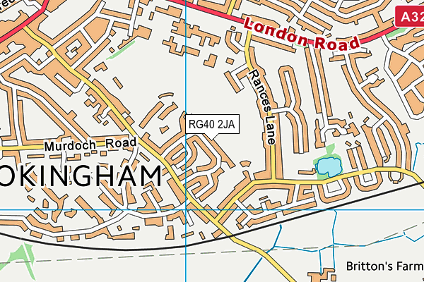 RG40 2JA map - OS VectorMap District (Ordnance Survey)