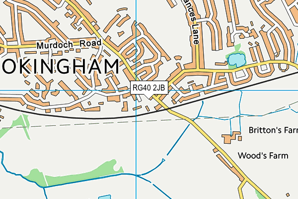 RG40 2JB map - OS VectorMap District (Ordnance Survey)