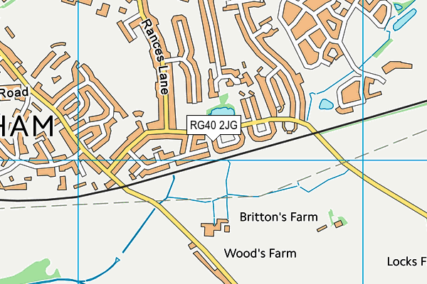 RG40 2JG map - OS VectorMap District (Ordnance Survey)