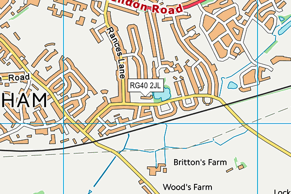 RG40 2JL map - OS VectorMap District (Ordnance Survey)