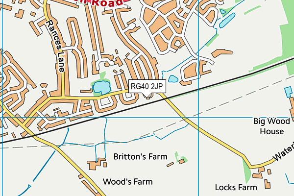 RG40 2JP map - OS VectorMap District (Ordnance Survey)