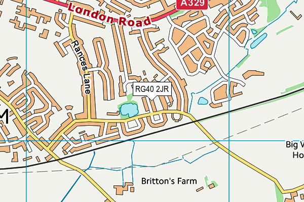 RG40 2JR map - OS VectorMap District (Ordnance Survey)