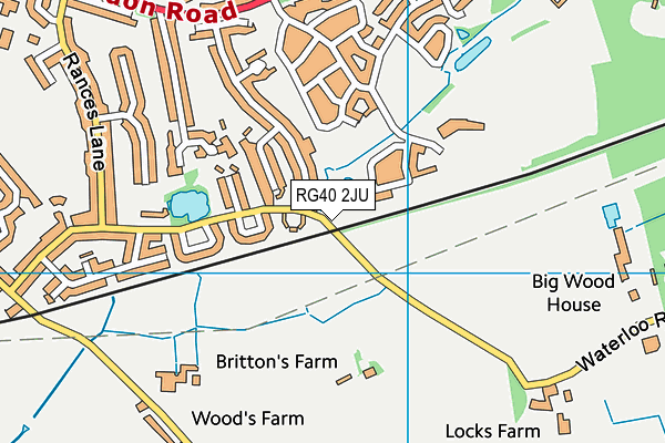 RG40 2JU map - OS VectorMap District (Ordnance Survey)