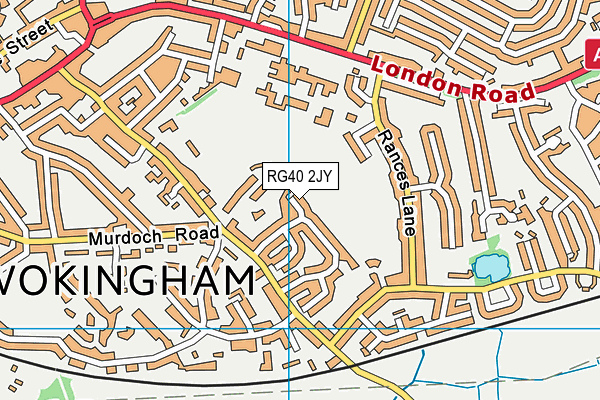 RG40 2JY map - OS VectorMap District (Ordnance Survey)