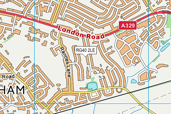 RG40 2LE map - OS VectorMap District (Ordnance Survey)